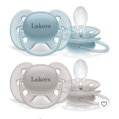 AVENT Personalized Pacifiers (Blue & Gray) 6-18