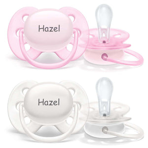 AVENT Personalized Pacifiers (Pink & White) 0-6