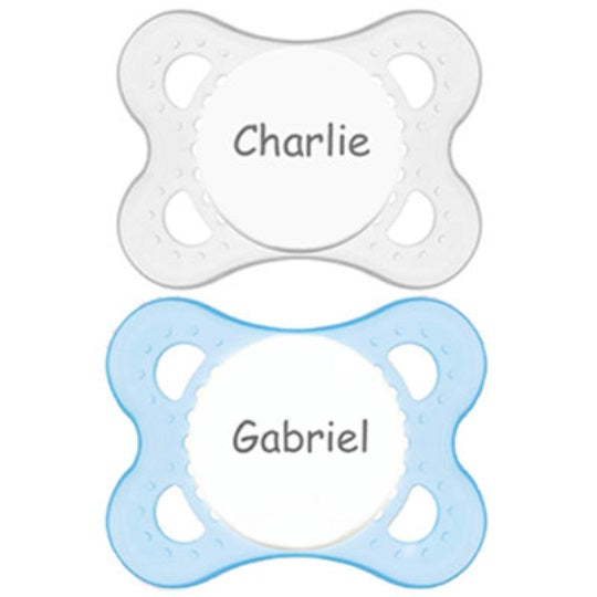 MAM Personalized Pacifier (Blue & Clear) 0-6
