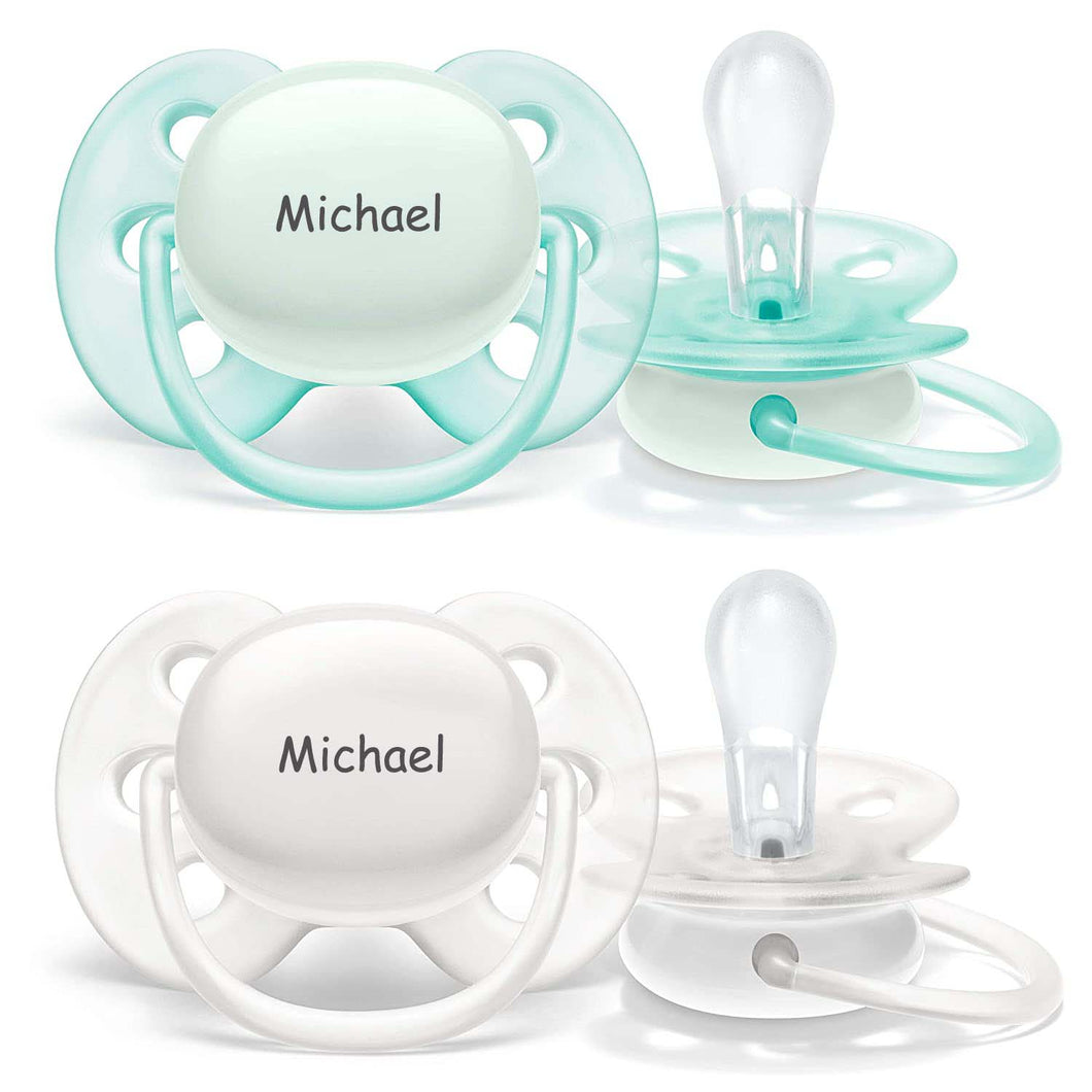 AVENT Personalized Pacifiers (Mint & White) 0-6